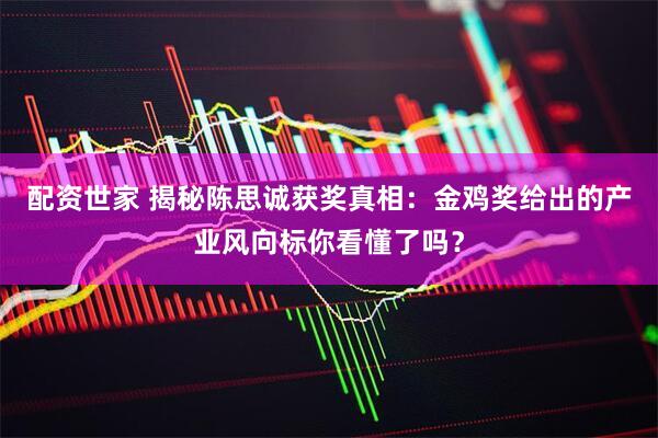 配资世家 揭秘陈思诚获奖真相：金鸡奖给出的产业风向标你看懂了吗？